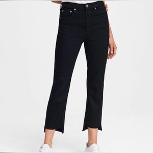Rag & Bone Black Ankle Straight Leg Denim